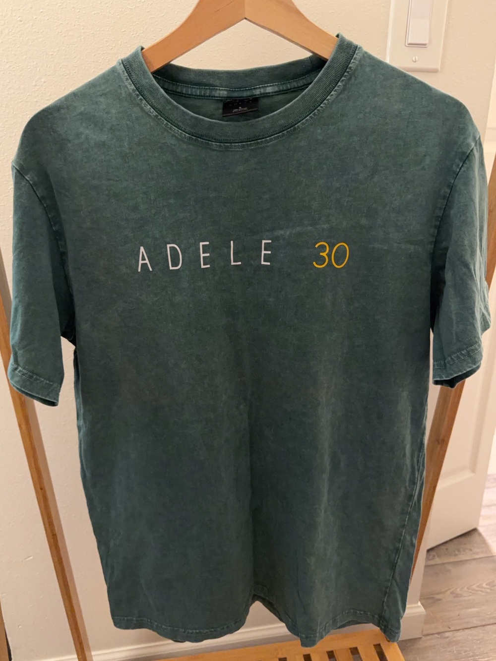 Official Adele 30 Album Merch Green Mineral Wash Tour Graphic Tee New Small